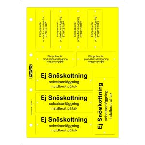 Graverade Skyltar - Ej Snöskottning/Elkopplare